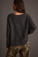 Colorado Charcoal V Neck Sweater