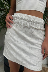 Grace Vintage Pearl Drop Chain Belt