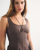 100% Cotton A&F Bra-Free Dylan Mini Dress-Brown