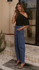 Clove Barrel Jeans - Dark Denim