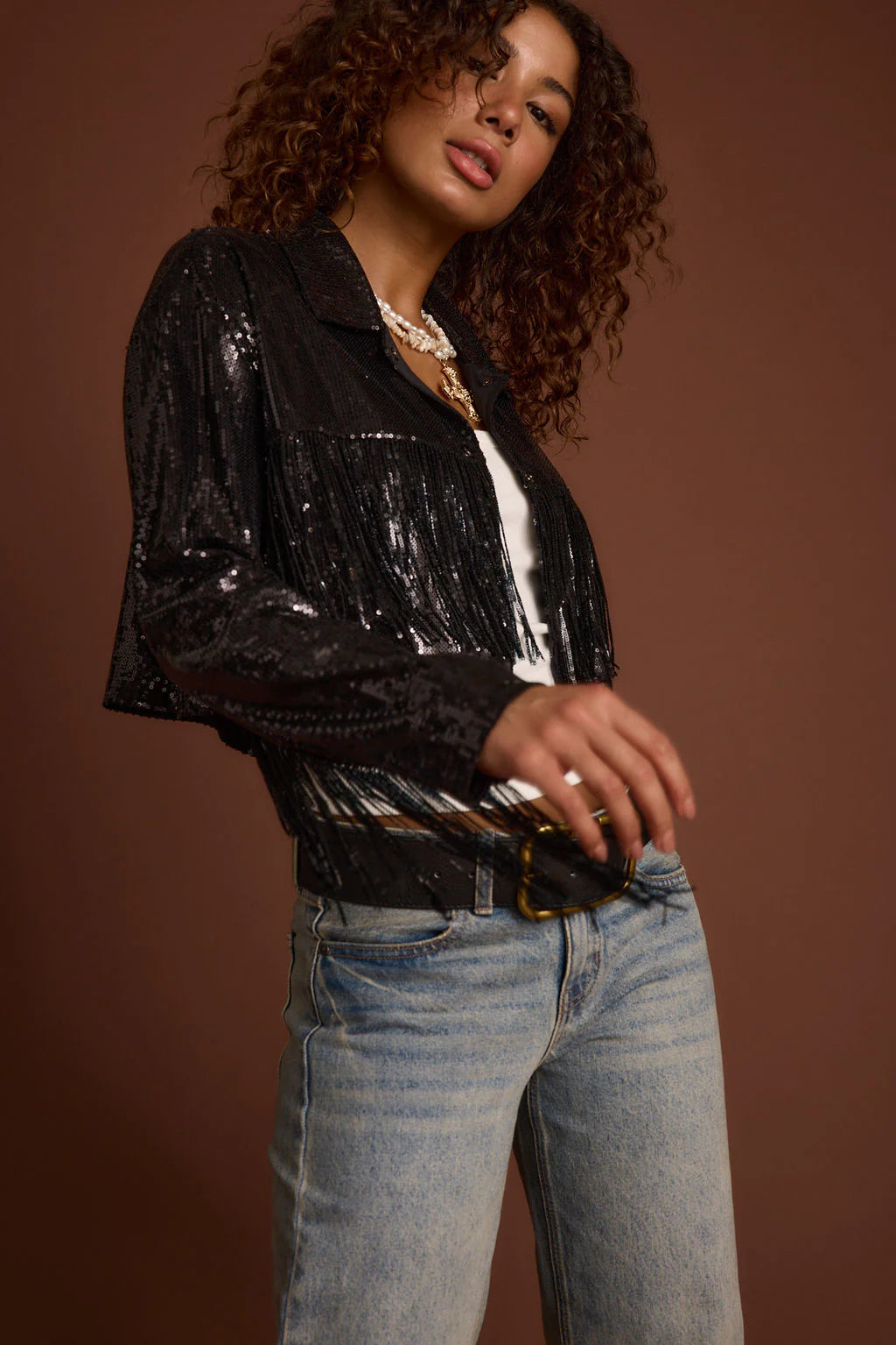 Star Crossed Black Sequin Jacket