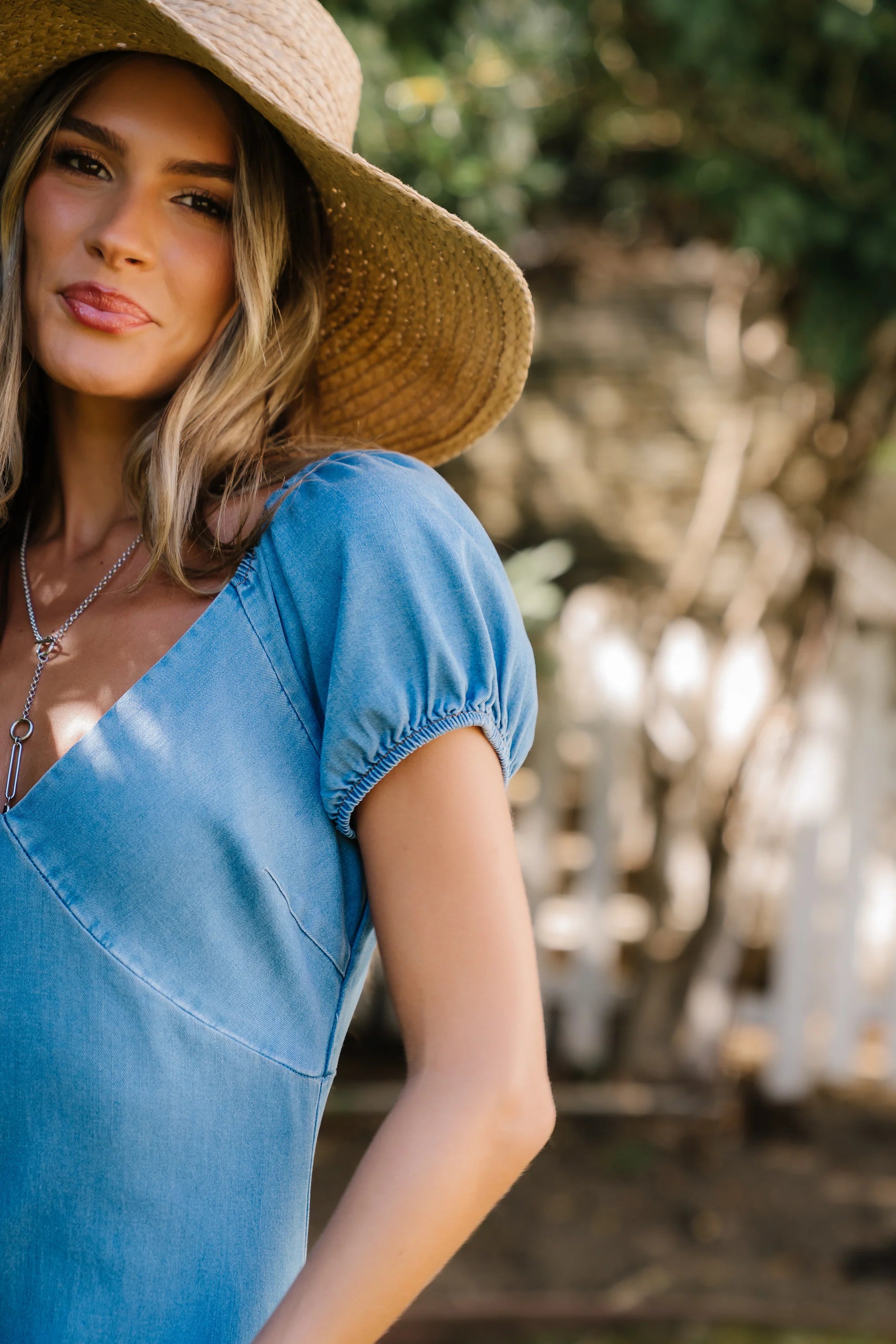 Sylvia Denim Maxi Dress