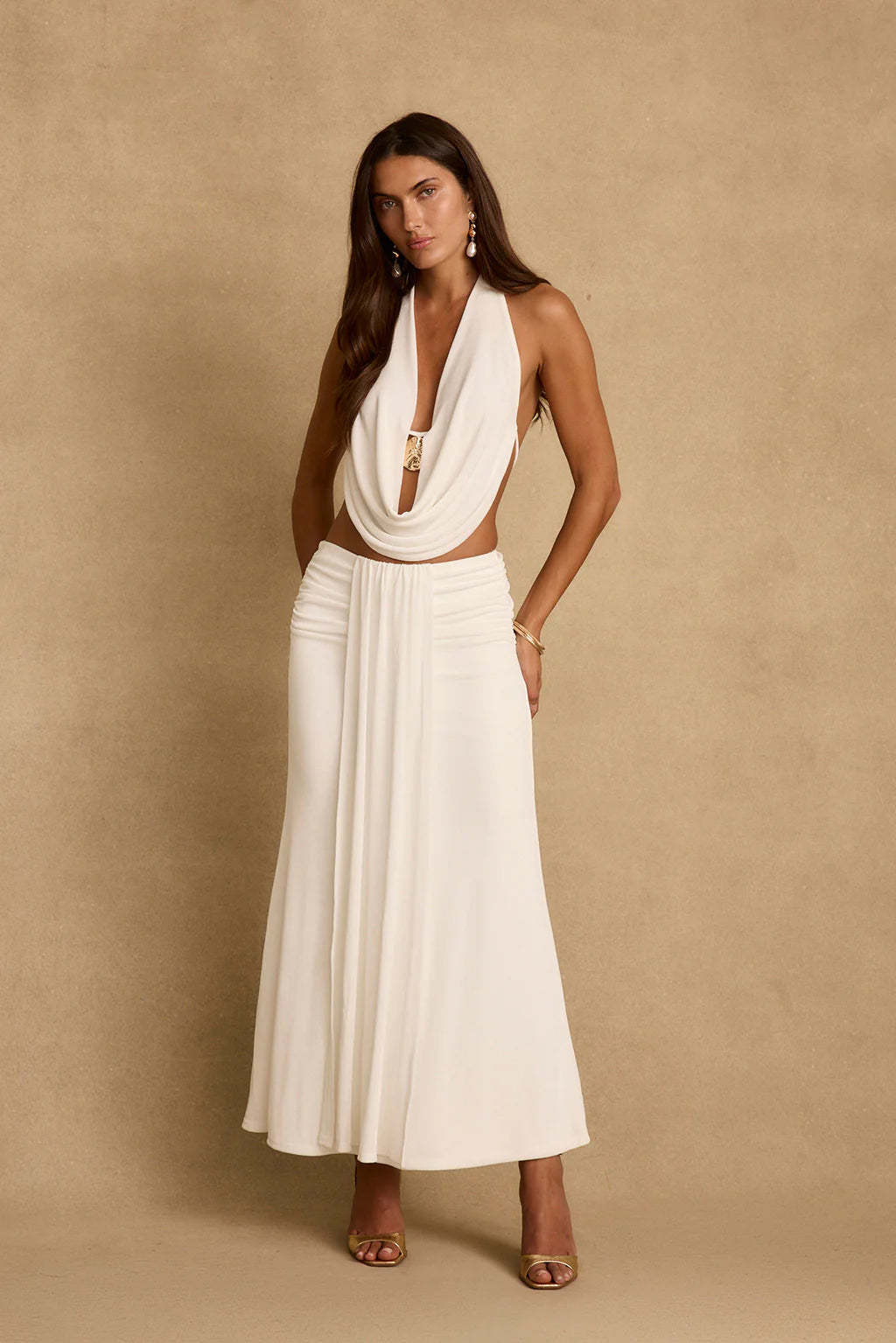 Emmeline White Halter Top