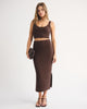 High Rise Crochet Midi Skirt