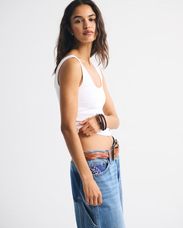 Bra-Free Rib Scoopneck Tank