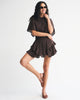 Short-Sleeve Easy Waist Ruffle Skort