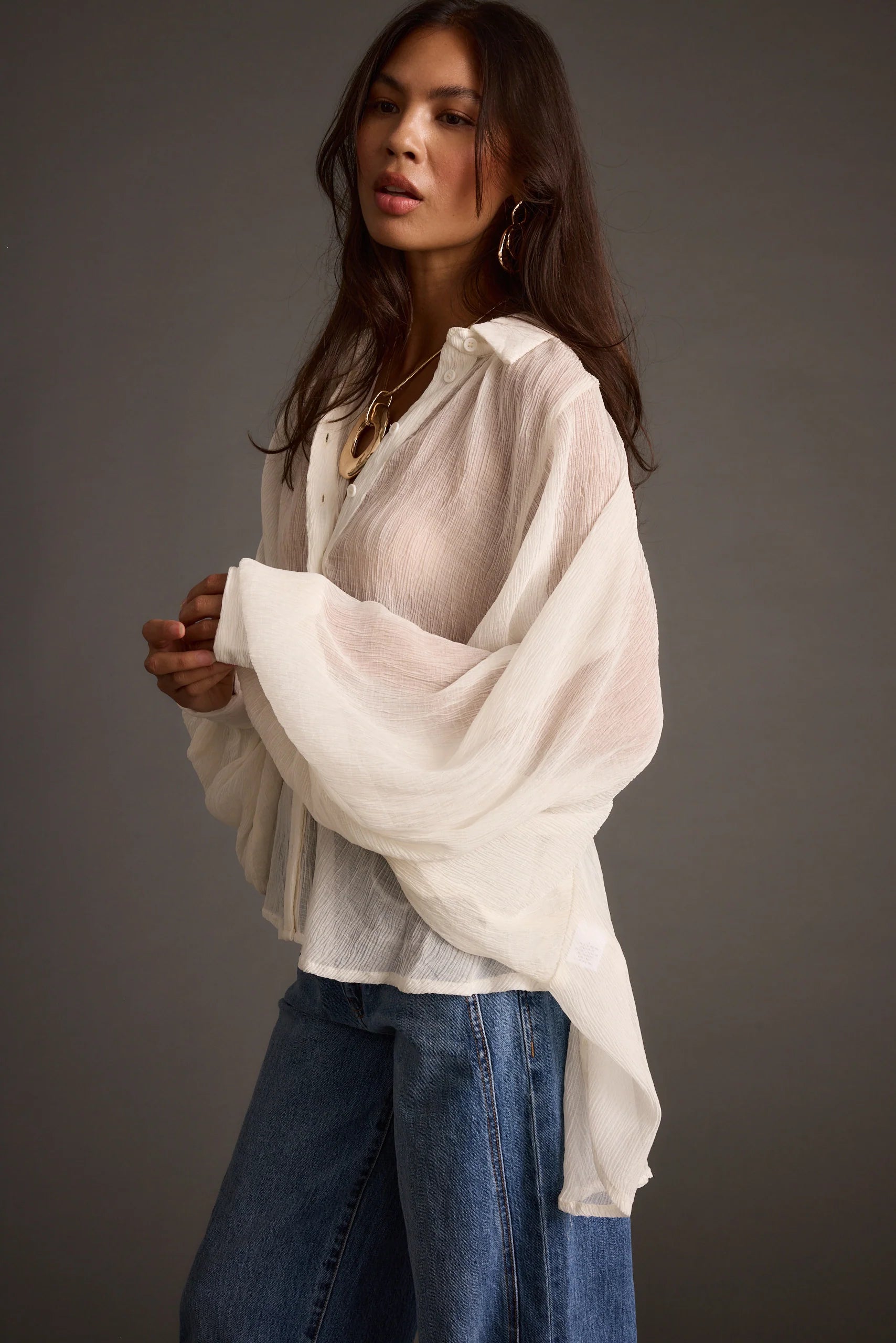 Claudia Ivory Oversized Blouse