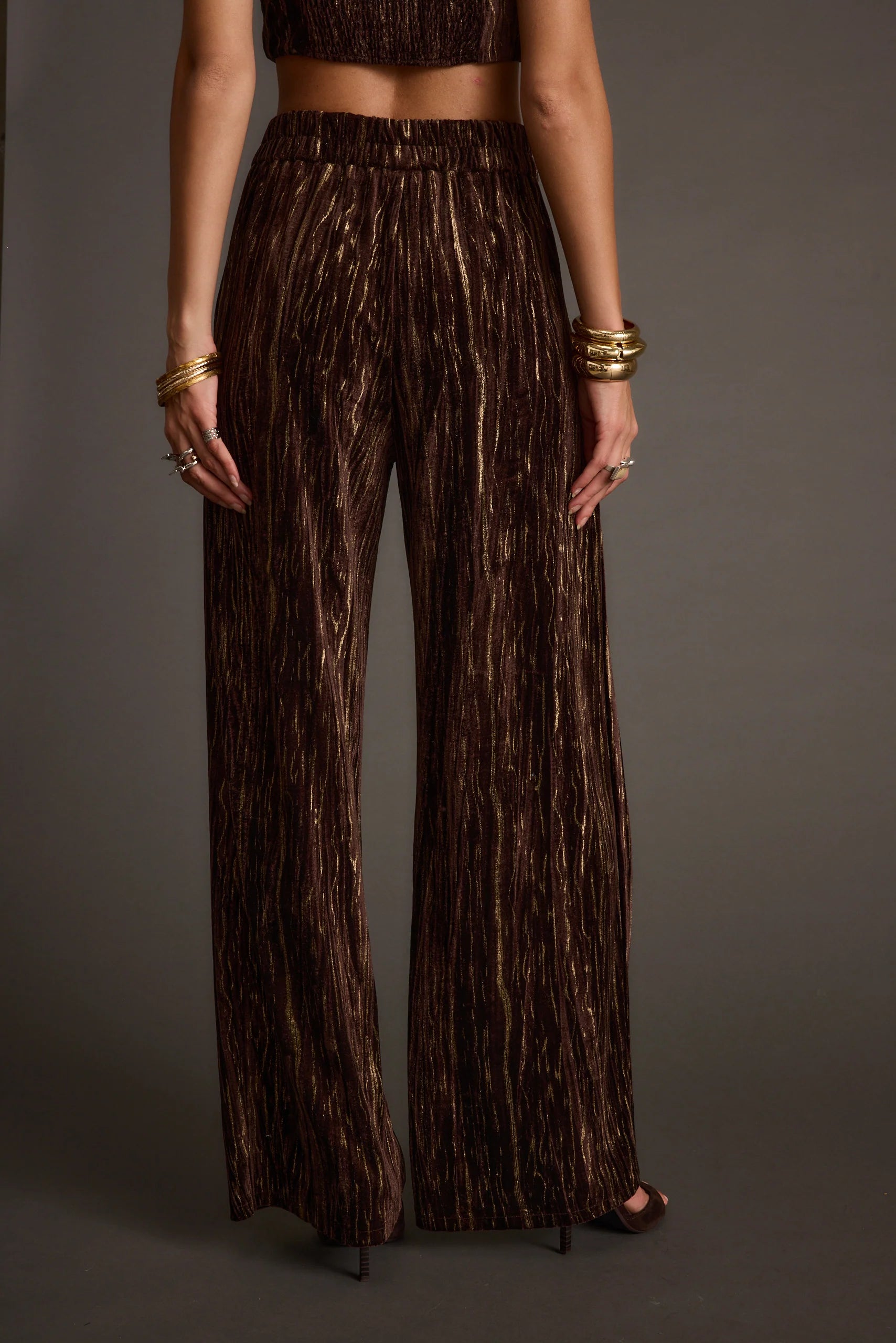 Rhea Espresso Velvet Trousers