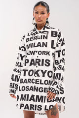 TIME AND PLACE POPLIN MINI DRESS