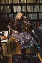 Casanova Leopard Mesh Maxi Dress