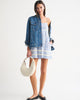 Scoopneck Flowy Mini Dress-Blue Floral