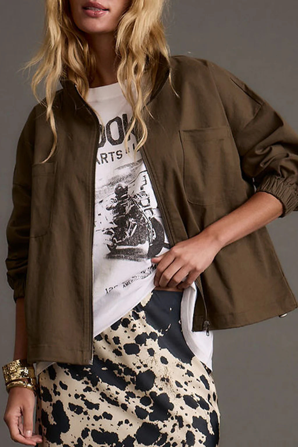 Fairfax Olive Canvas Relaxed Fit Utility Jacket