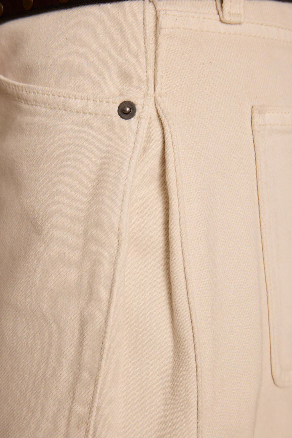 Wrenley Bone Pleated Denim Shorts