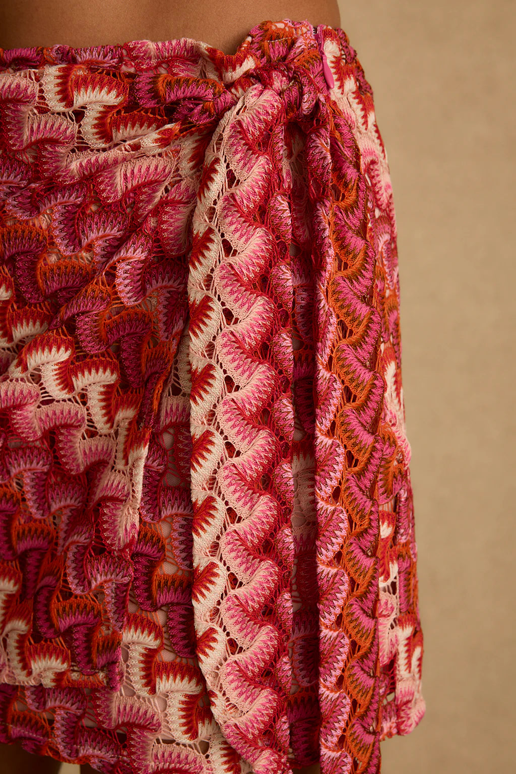 Amaya Crochet Wrap Mini Skirt