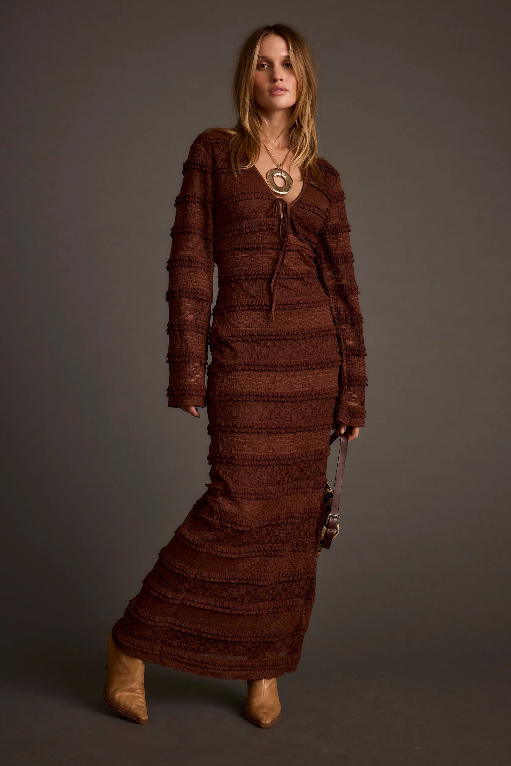 Melrose Espresso Maxi Dress