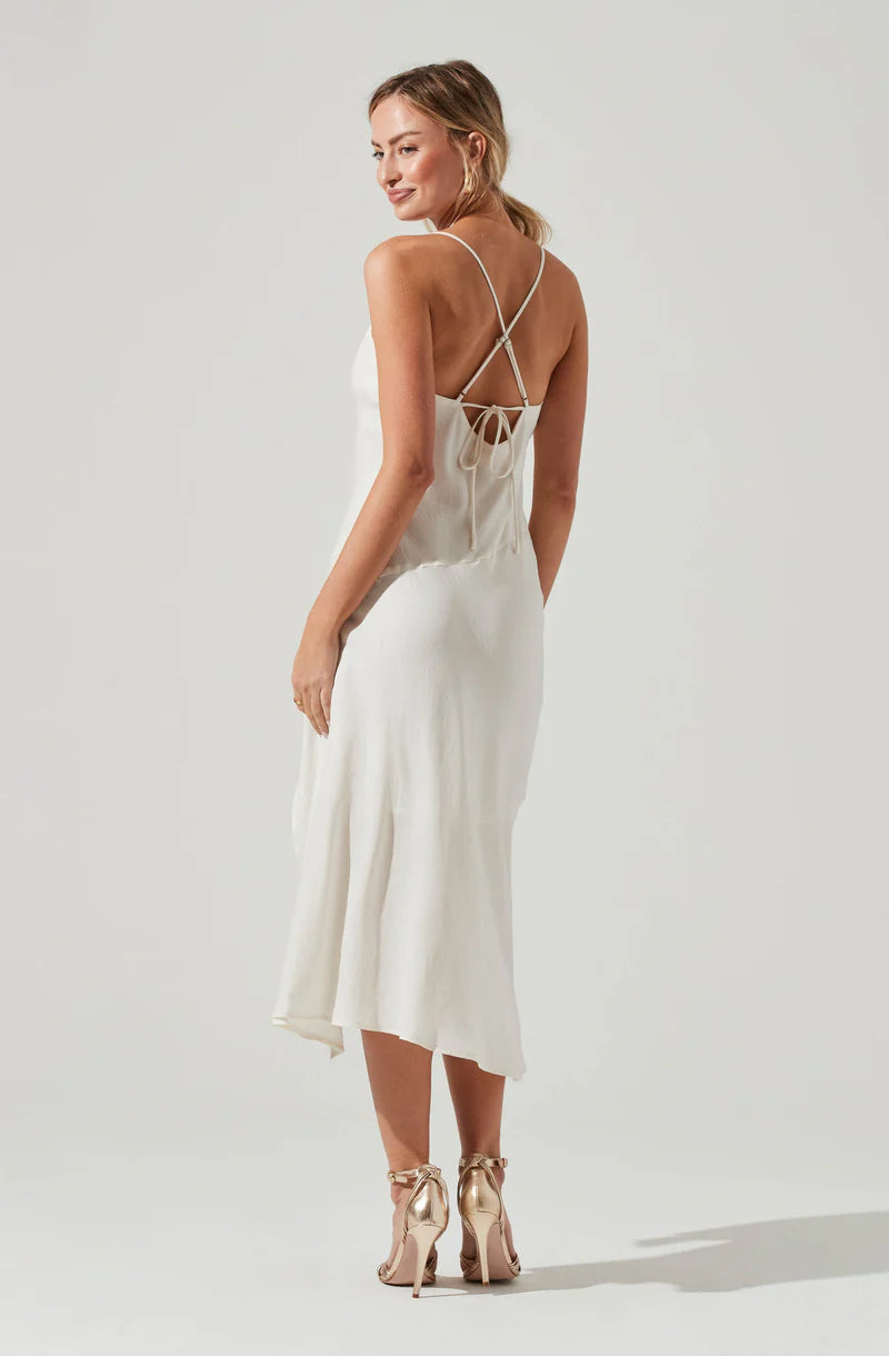 Gaia Midi Dress-White