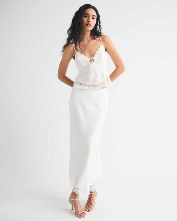 Bra-Free Lace Pieced Set Top