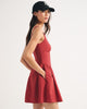 100% Cotton A&F Bra-Free Dylan Mini Dress-Red