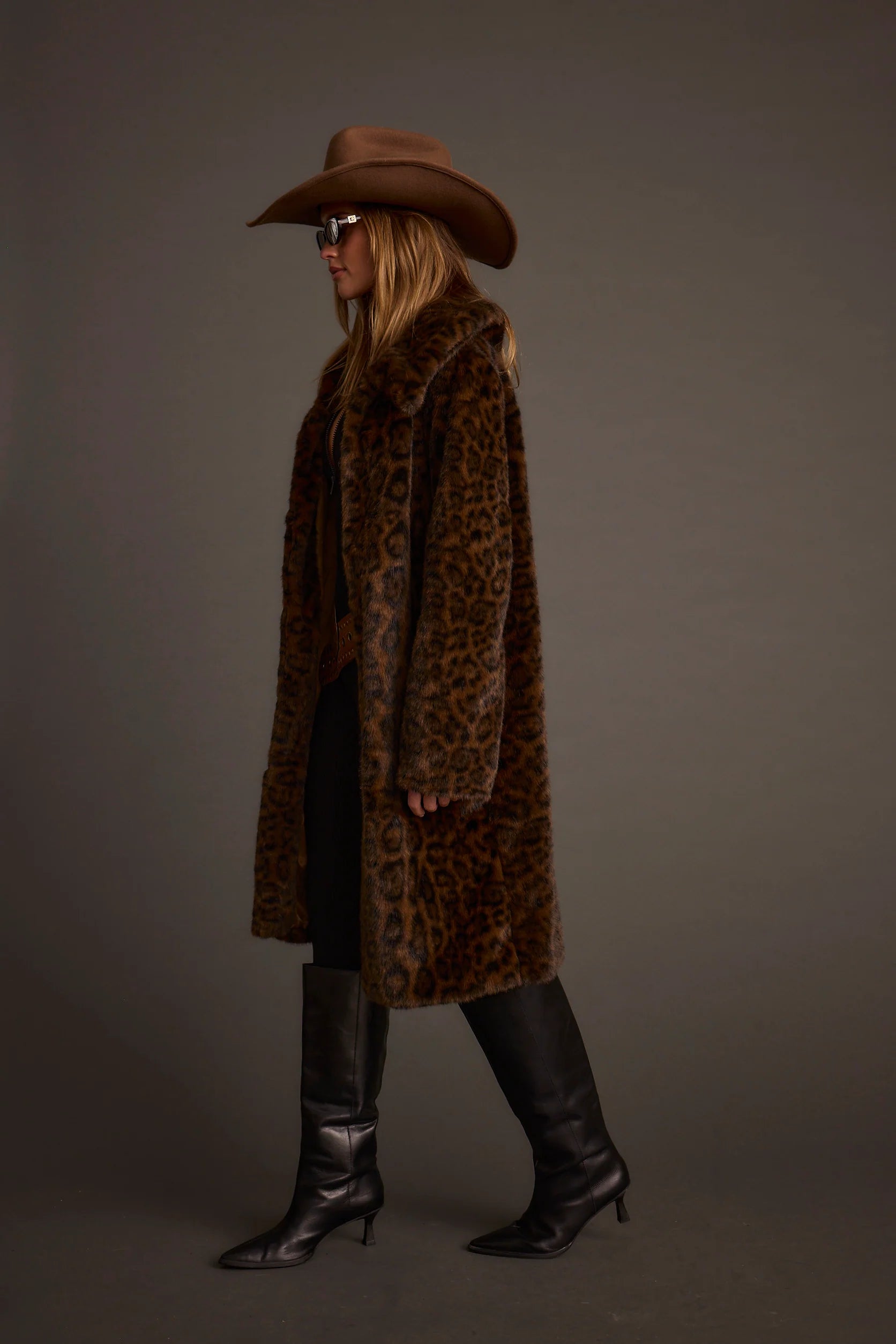Rochelle Leopard Faux Fur Coat