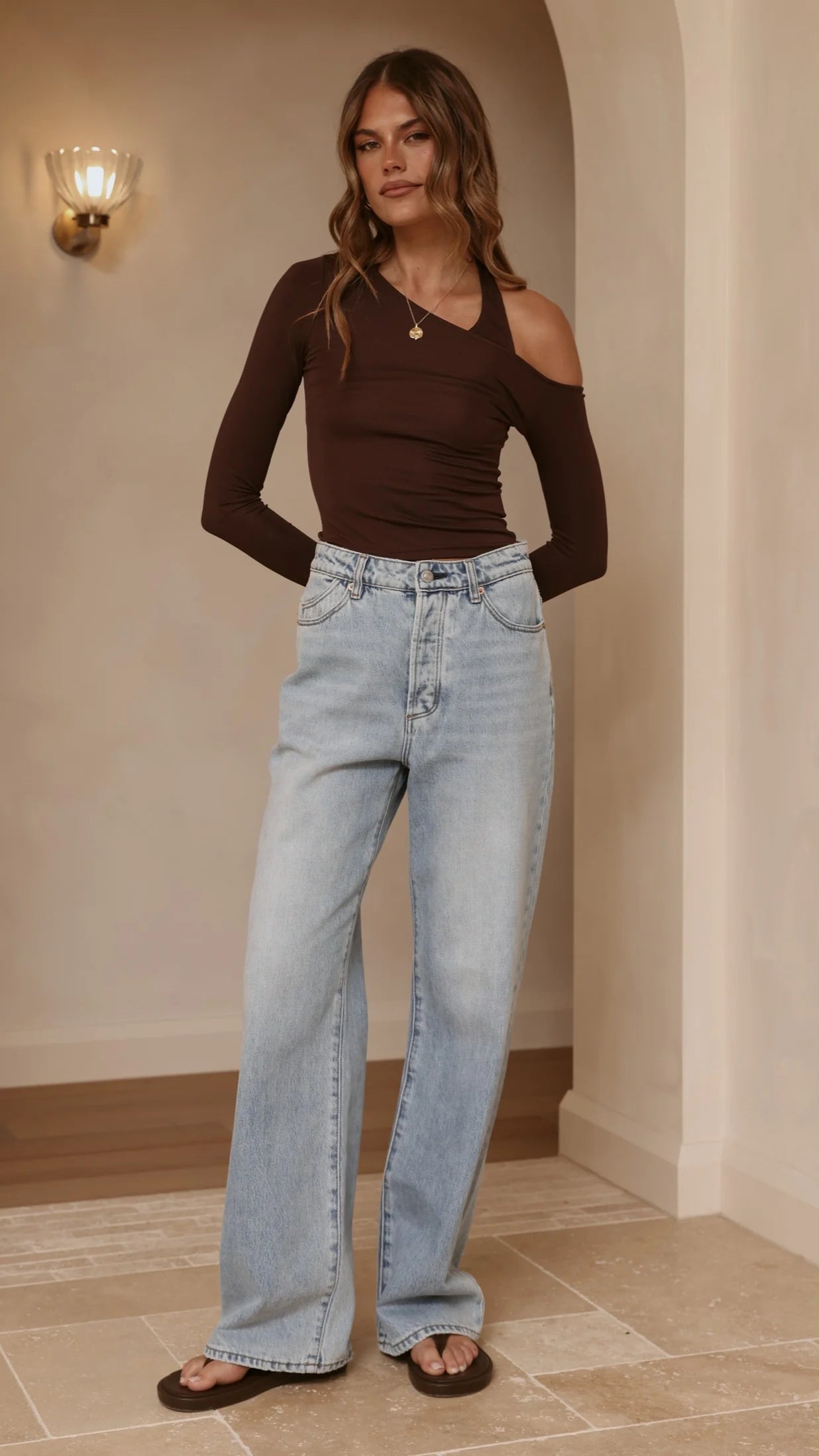 Romy Long Sleeve Top - Chocolate