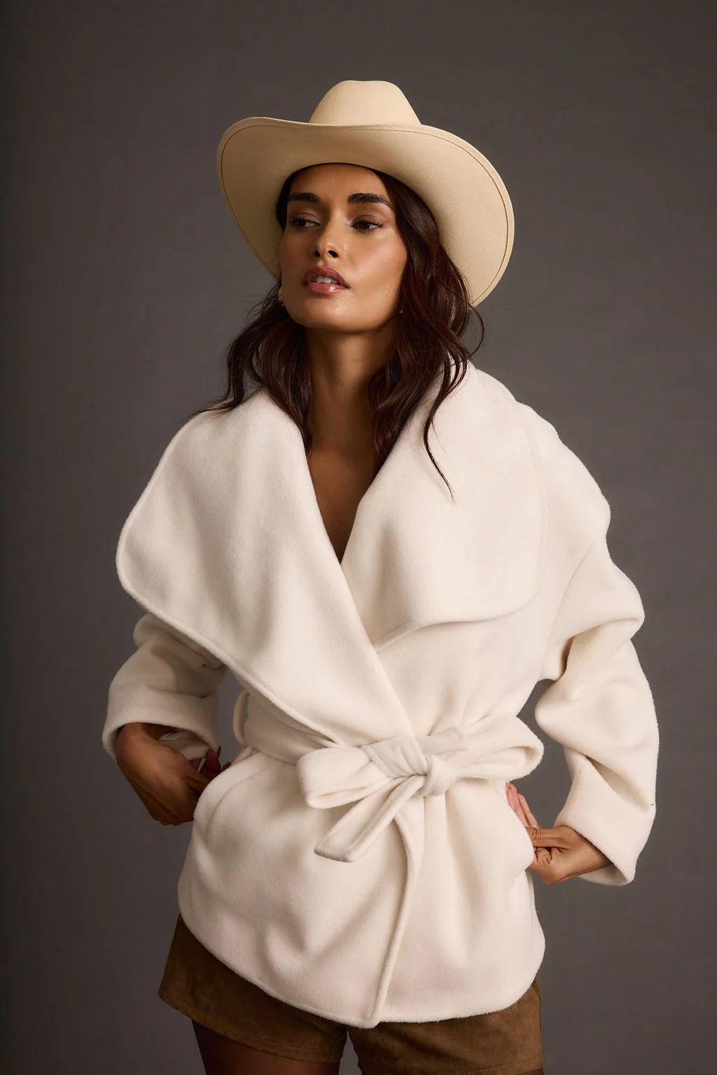 Snowcrest White Belted Coat