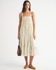 A&F Sydney Smocked Convertible Midi Dress-Yellow