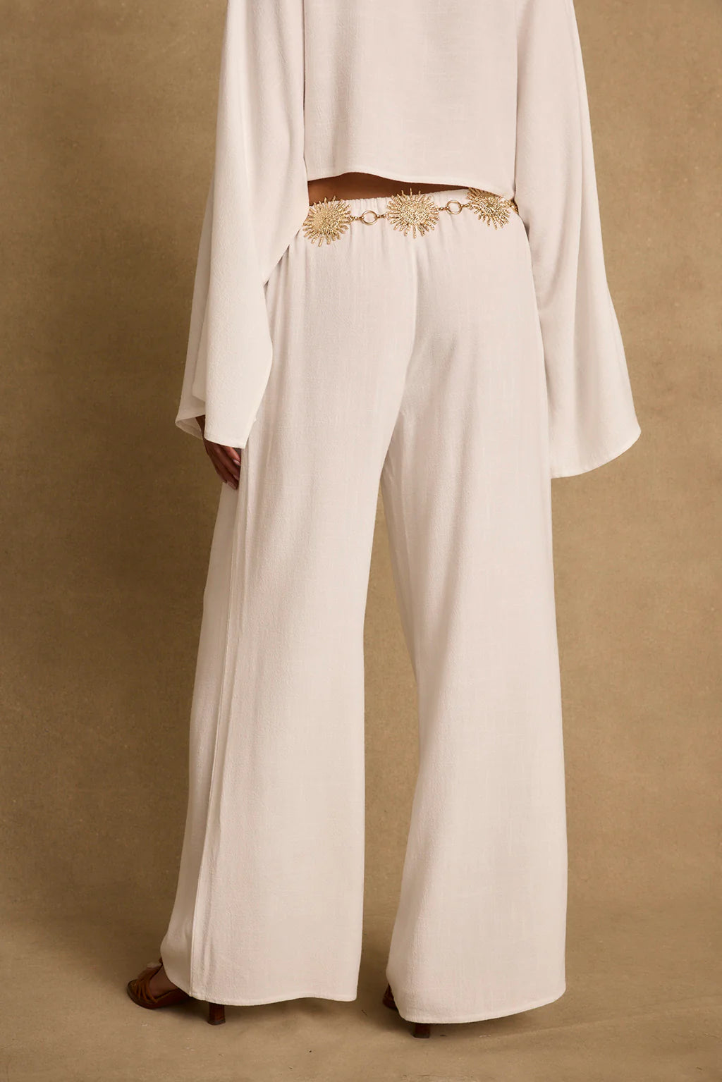 Clear Breeze White Linen Pants