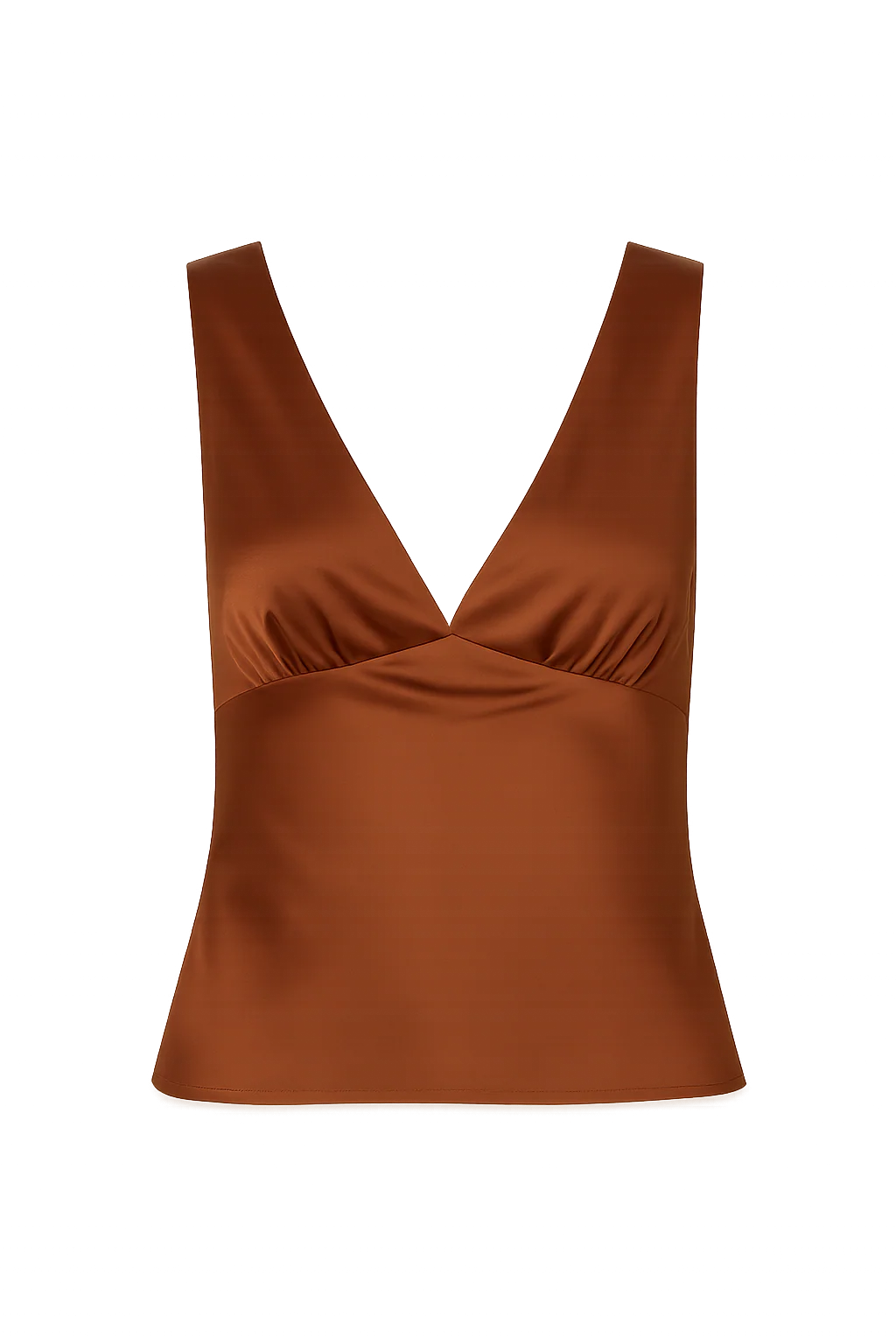 Clarah Terracotta Satin Tank