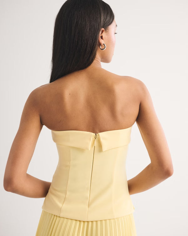 Bra-Free Strapless Set Top-Yellow