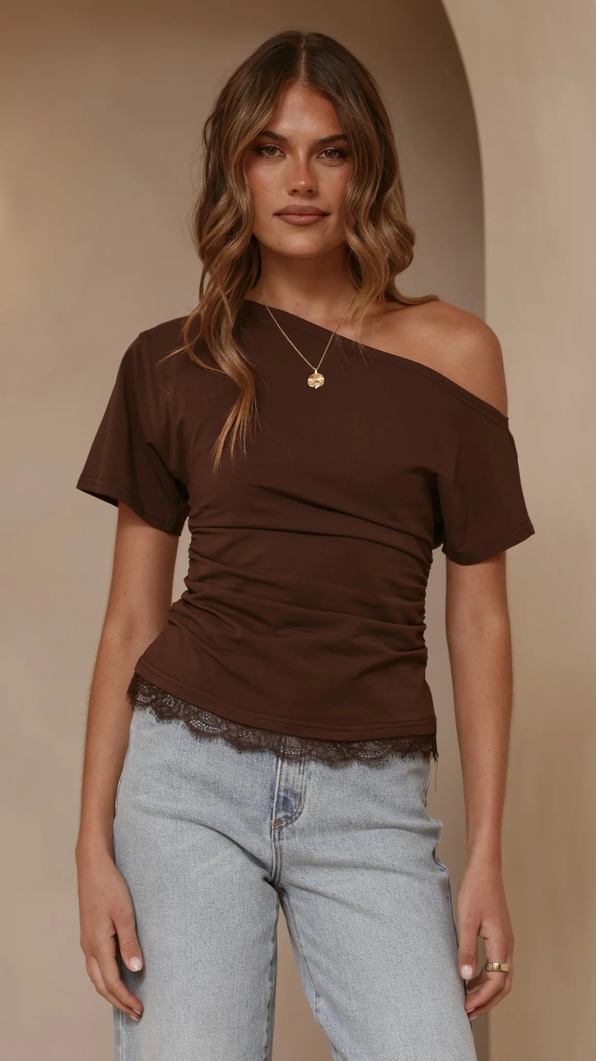 Tallie Lace Top - Chocolate