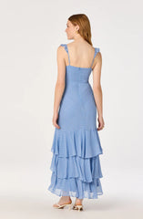 Alcina Tiered Maxi Dress-Bule