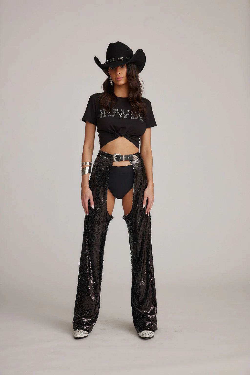 Hartley Black Sequin Chaps