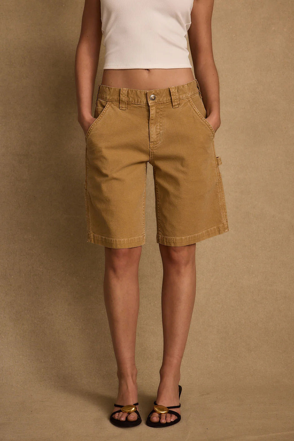 Parker Khaki Low Rise Cargo Short