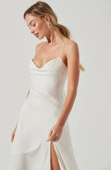 Gaia Midi Dress-White