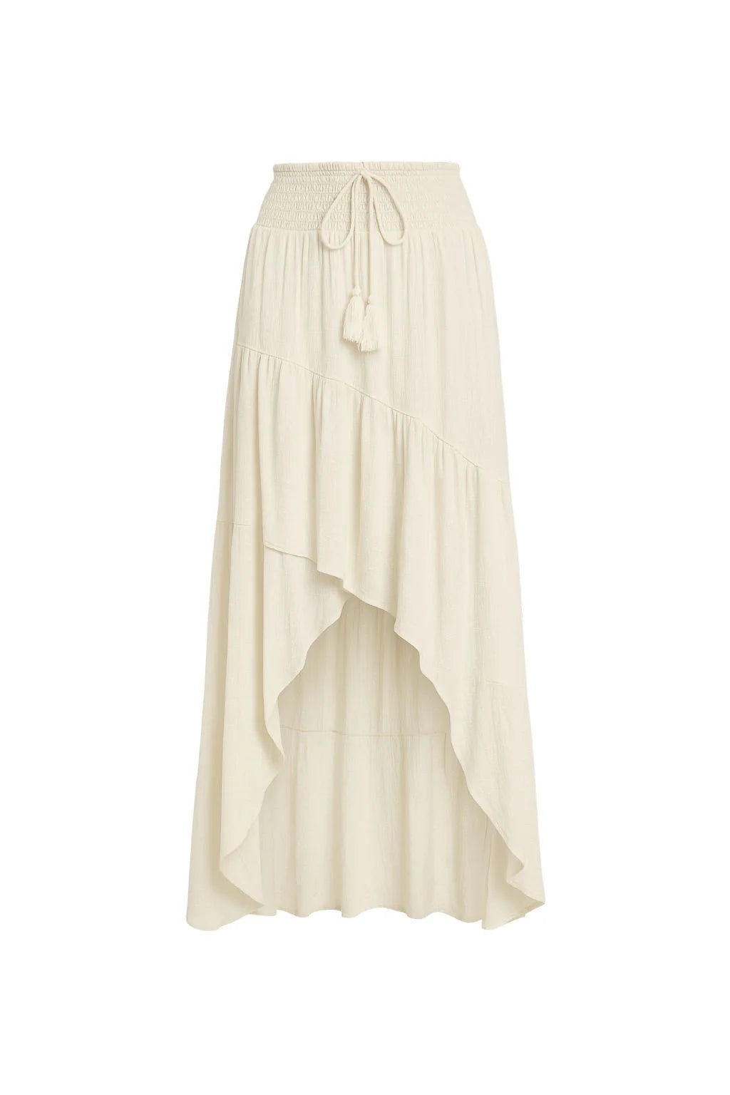 Calista Ivory High Low Maxi Skirt