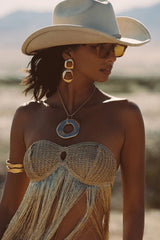 Wild Ember Gold Statement Earrings