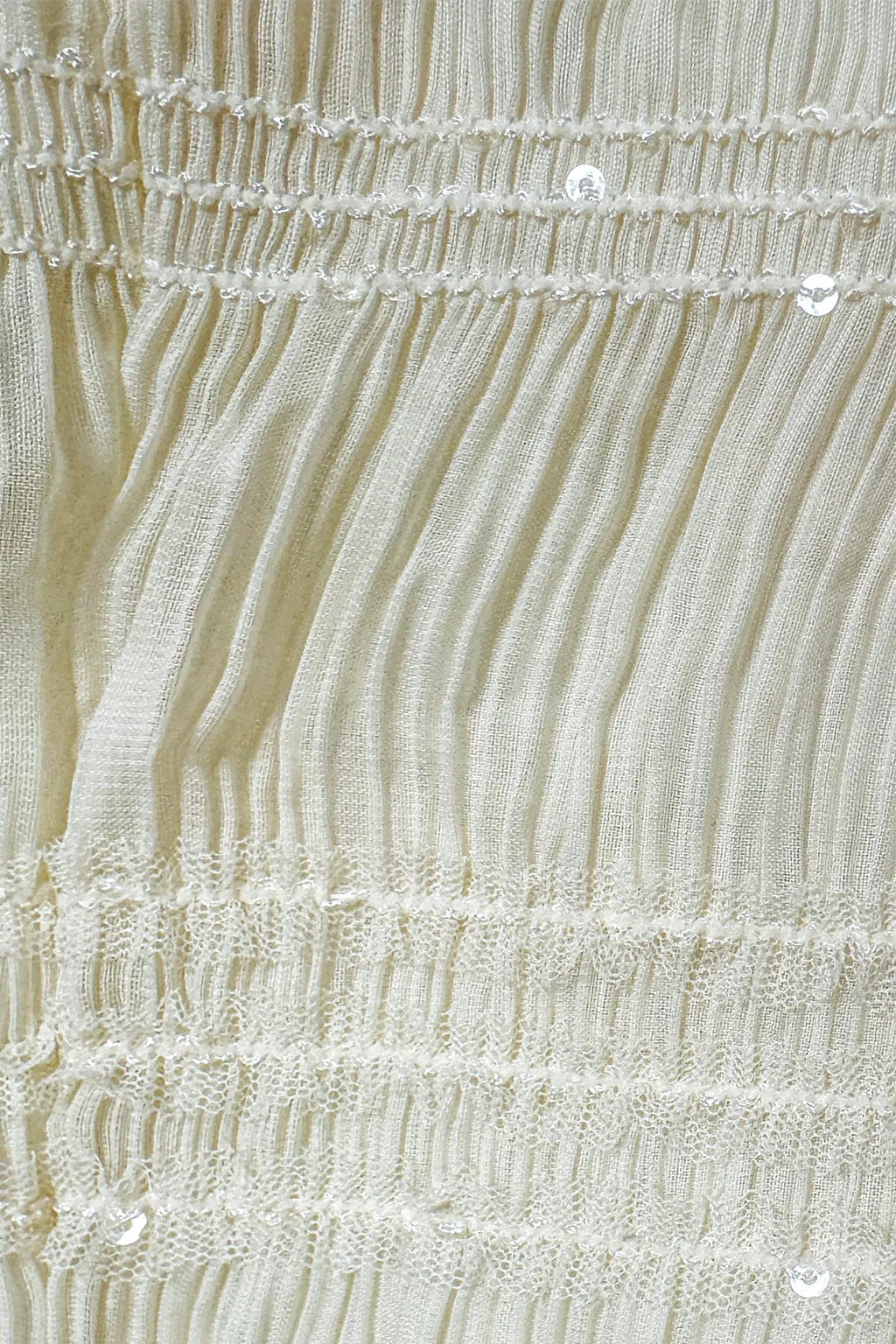 Quinn Ivory High Neck Shimmer Chiffon Maxi Dress