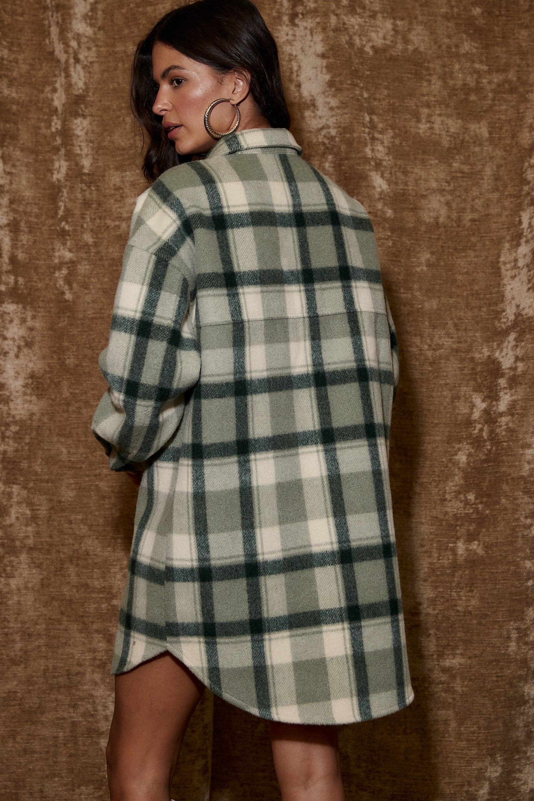 Kellan Emerald Plaid Mini Dress