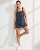 YPB On The Go Double-Layered Mini Dress-Navy Dot