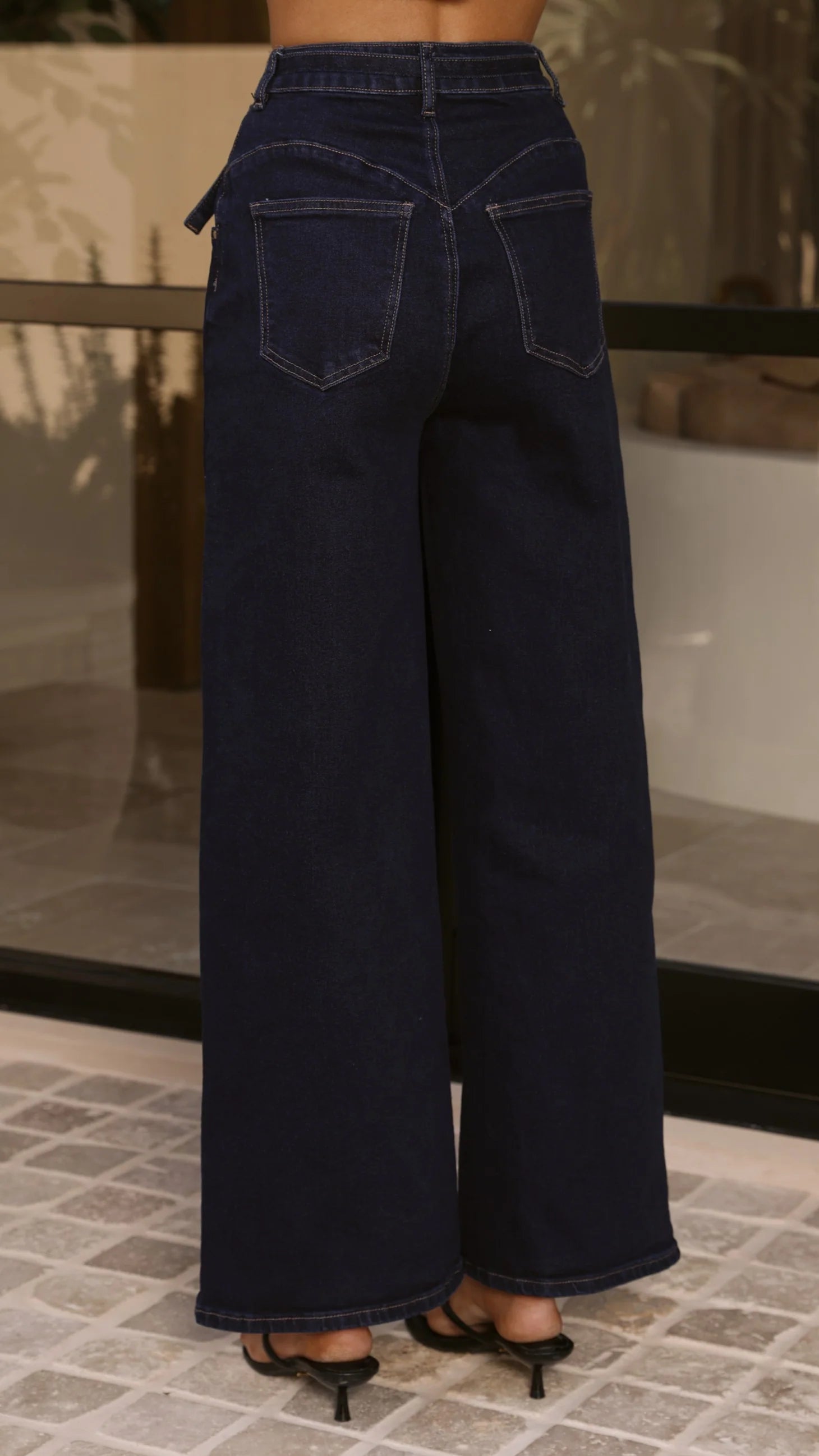 Nyra Wide Leg Jeans - Indigo