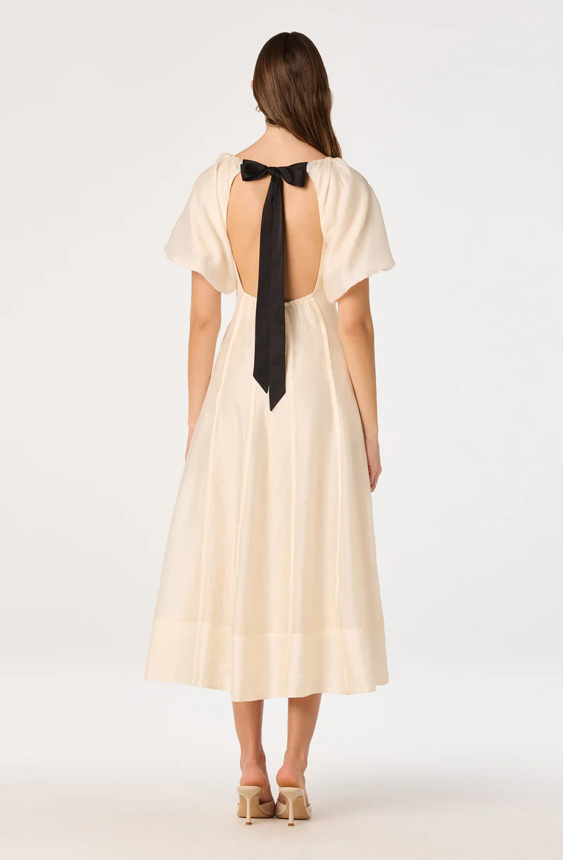 Kathaleya Puff Sleeve Midi Dress