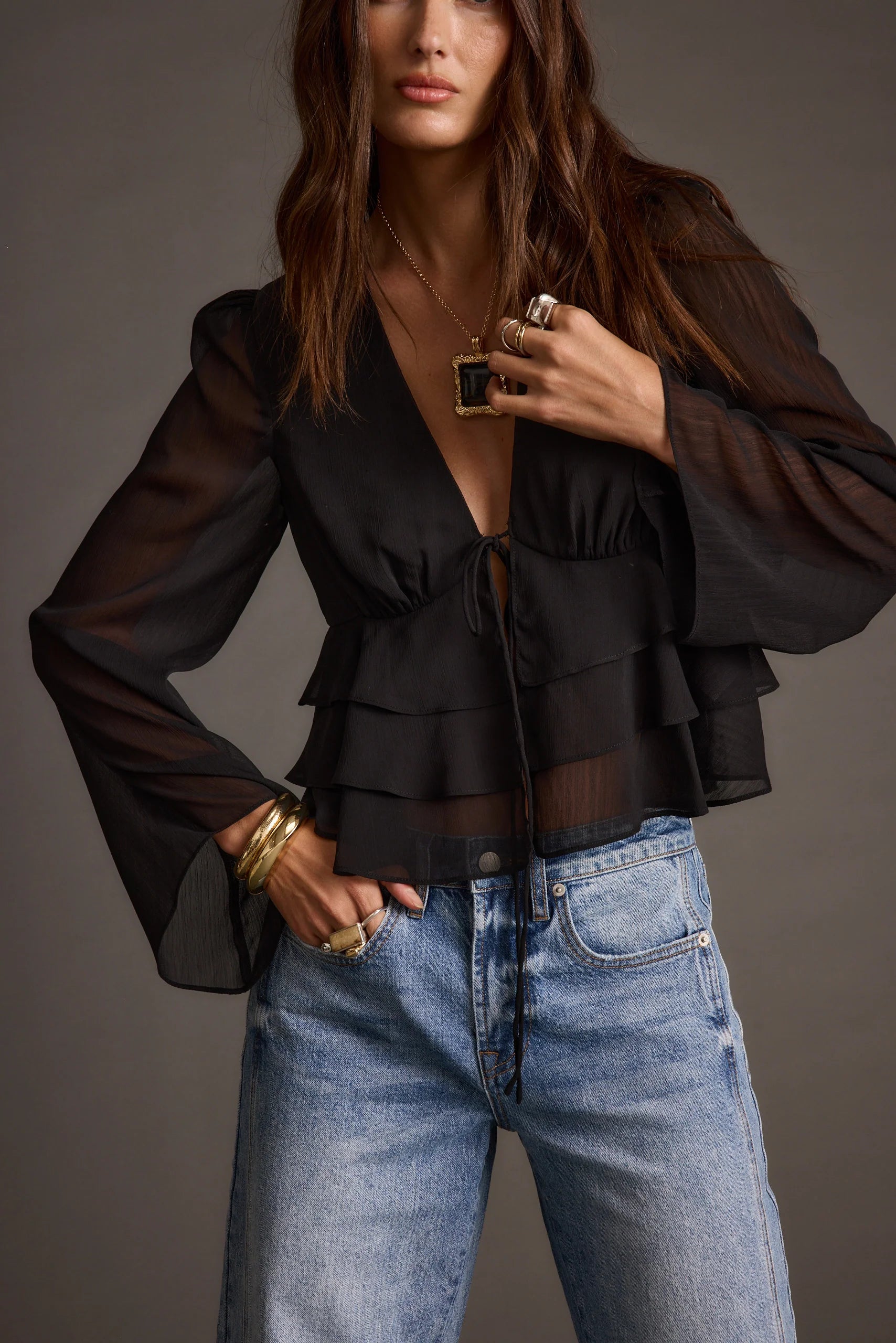 Alexa Black Blouse