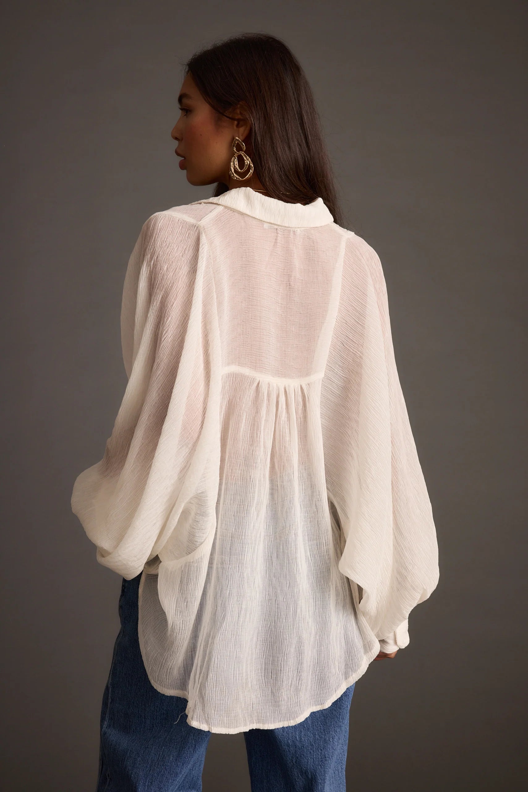 Claudia Ivory Oversized Blouse