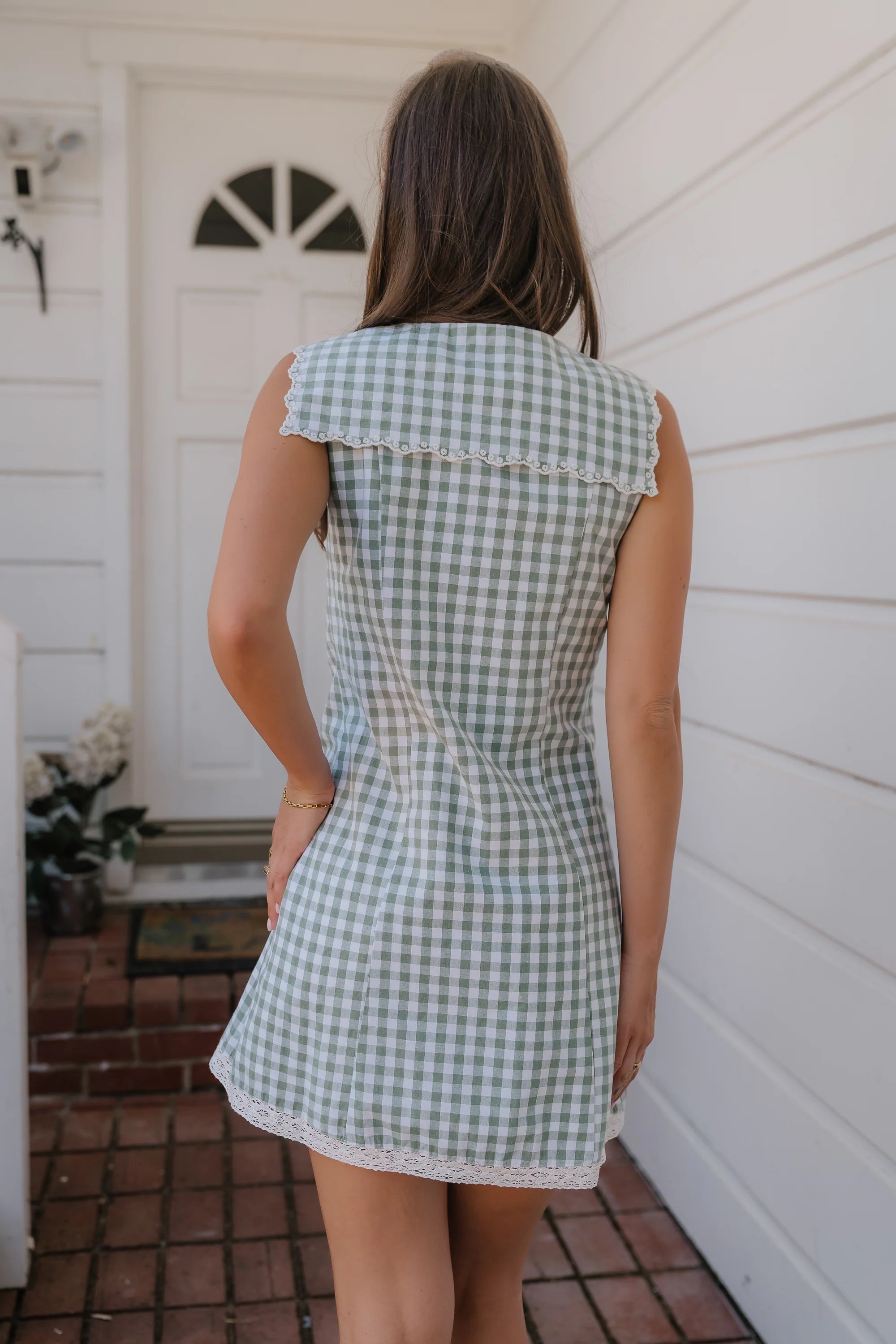 Millie Gingham Sleeveless Mini Dress