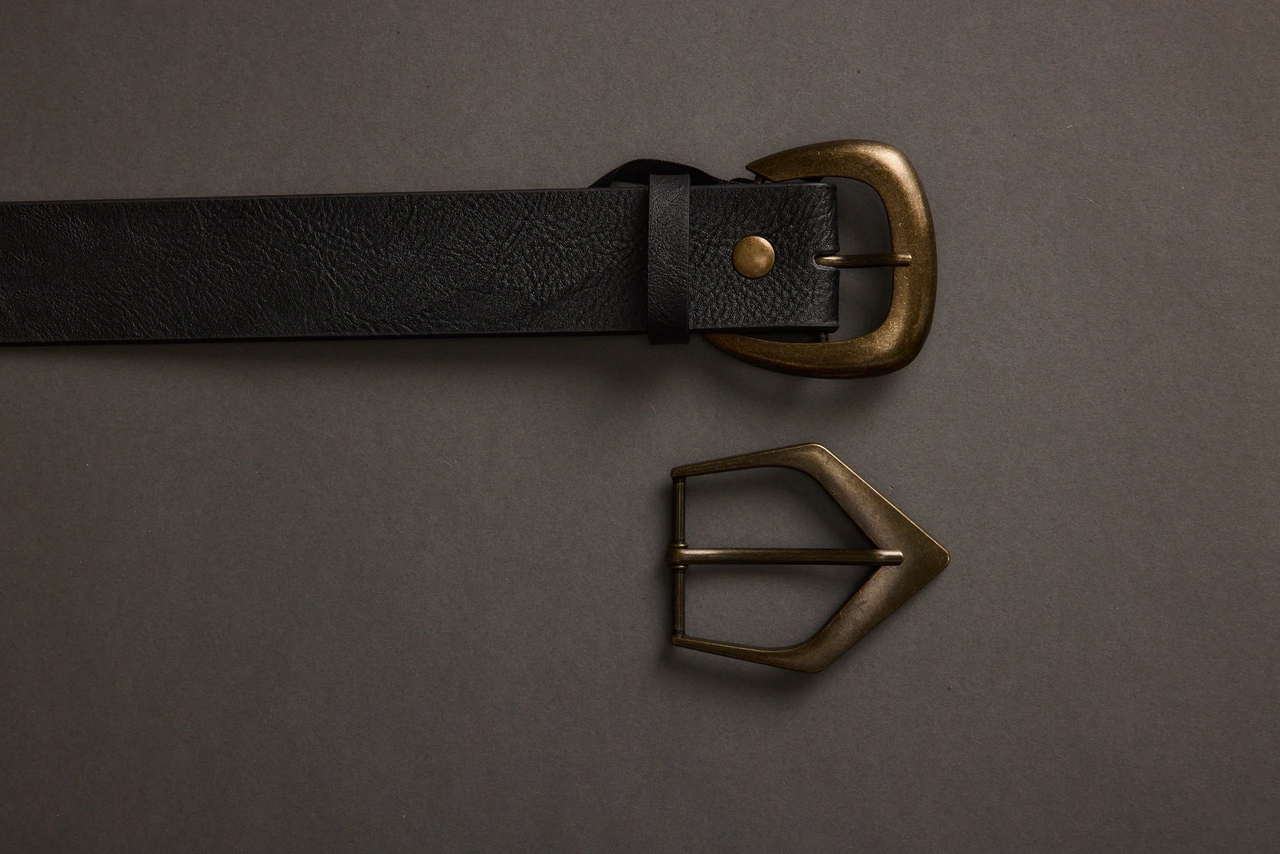 Calder Black Interchangeable Buckle Belt