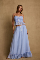 Dahlia Blue Maxi Skirt