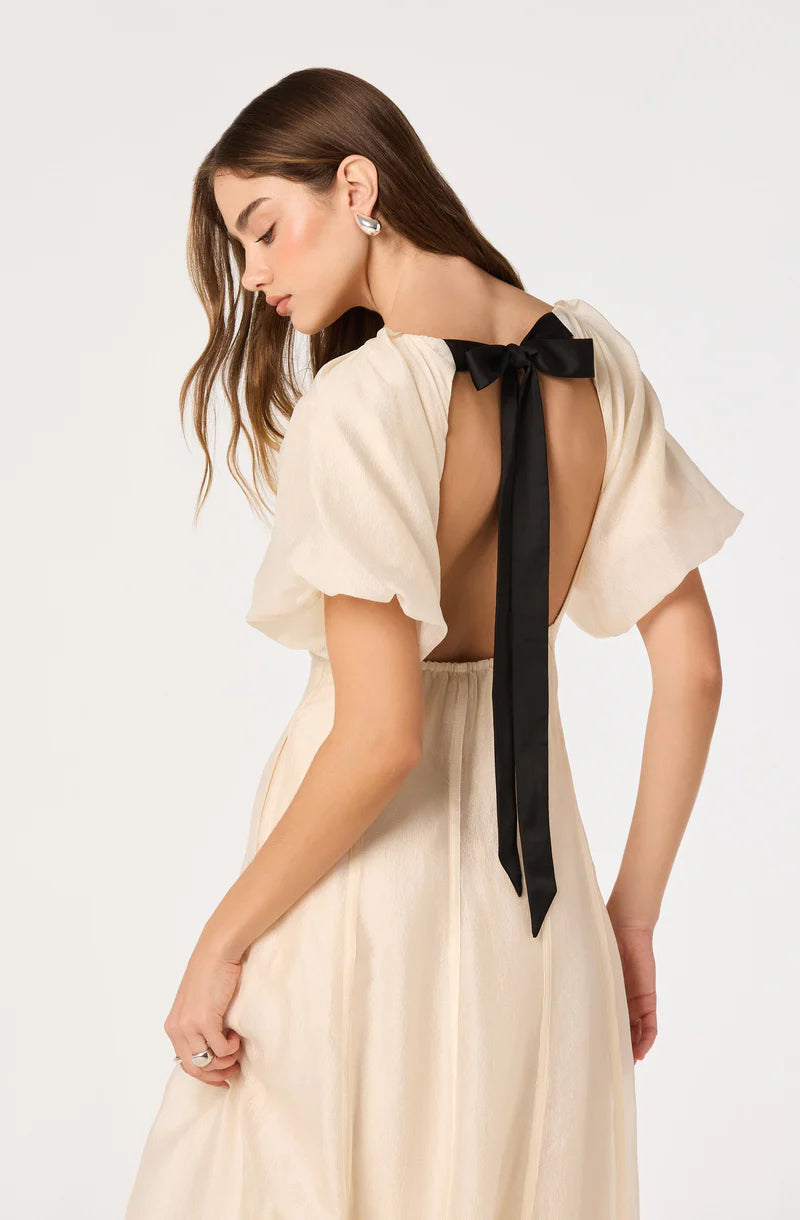 Kathaleya Puff Sleeve Midi Dress