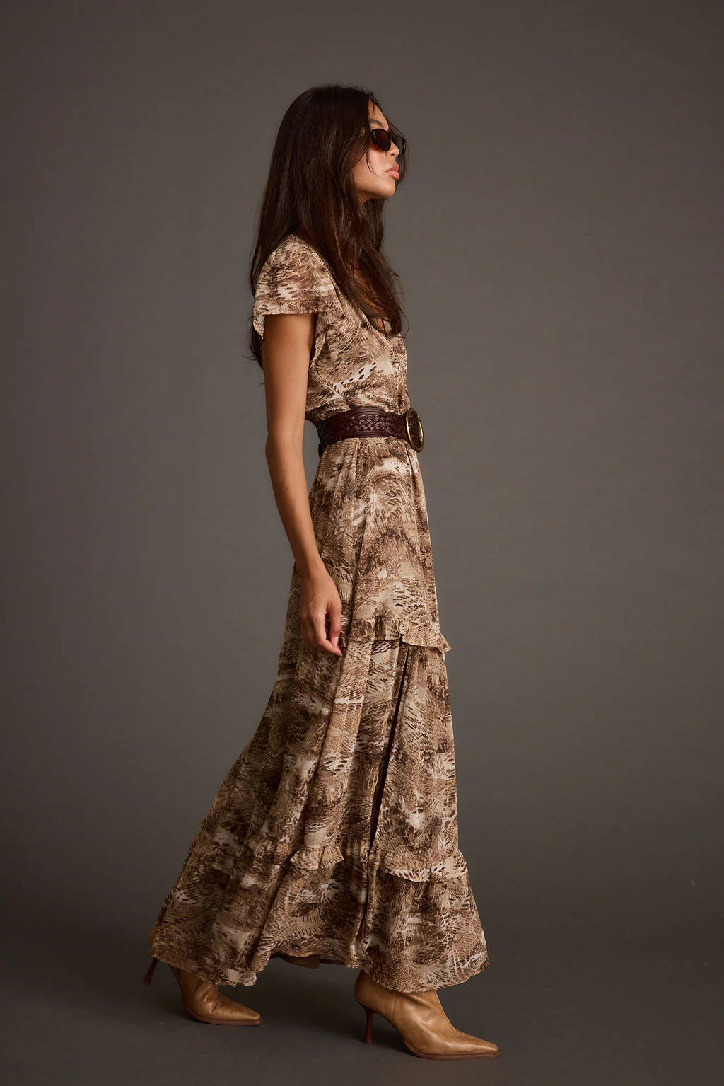 Sundance Mocha Printed Maxi Dress