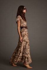 Sundance Mocha Printed Maxi Dress