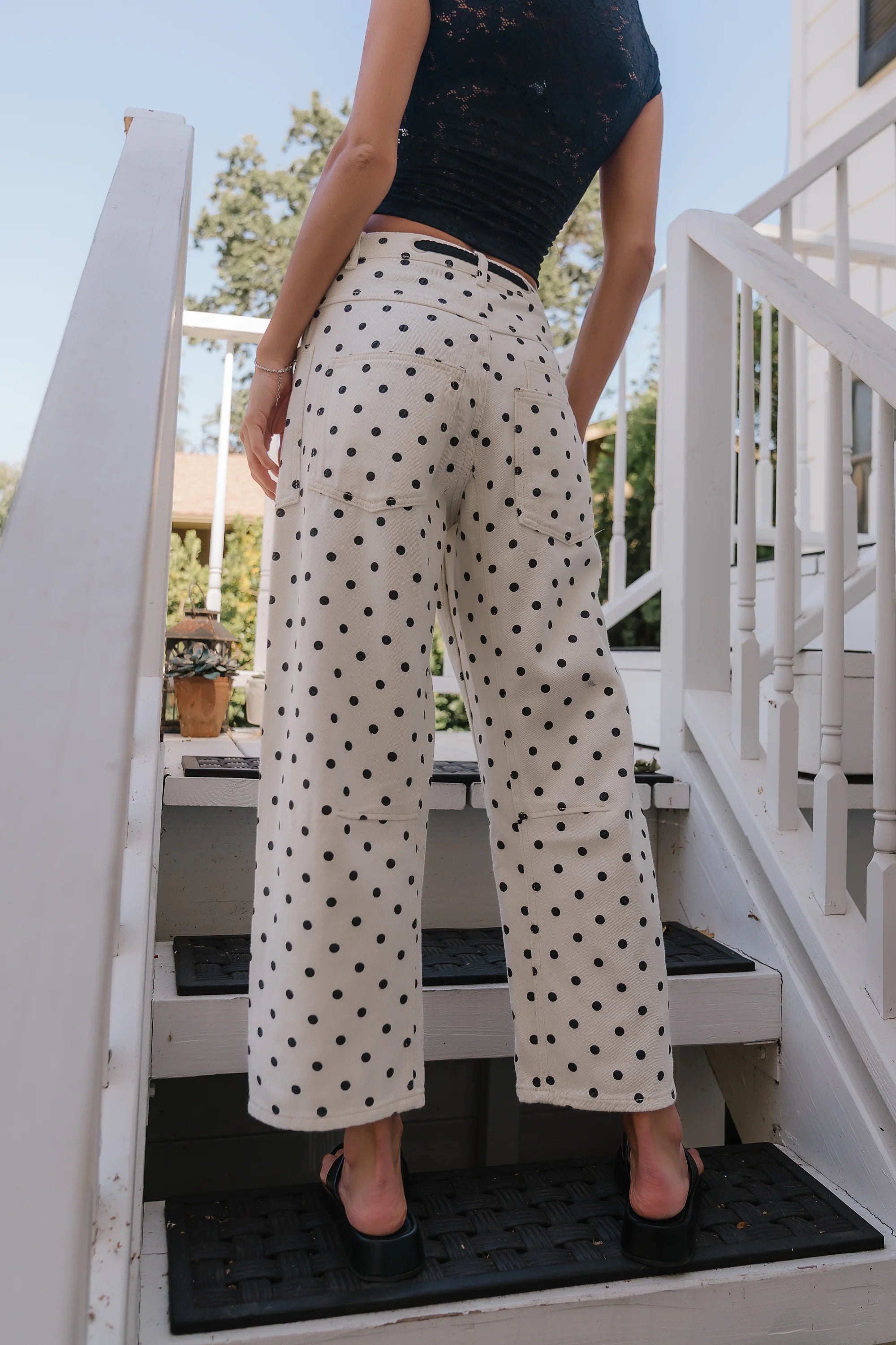 Priya Polka Dot Barrel Jeans